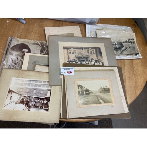 714 - Collectables : Old photos in bag some UK & foreign early some pre 1900