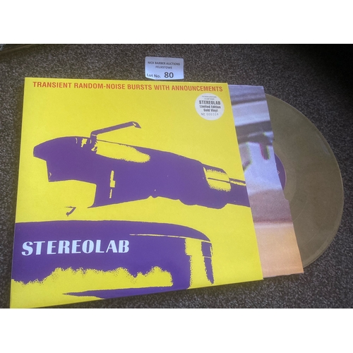 80 - Records : STEREOLAB - Transient Random Ltd Edtn Gold Vinyl - D-UHF-D02X super original double in sup... 