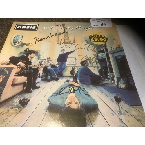 84 - Records : OASIS Definately Maybe original double album CRELP169 fully signed Liam, Noel, Paul, Boneh... 