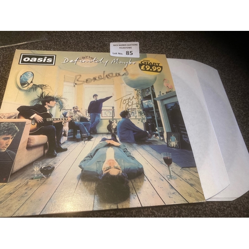 85 - Records : OASIS Definately Maybe original double album CRELP169 signed by Tony & Bonehead - great co... 