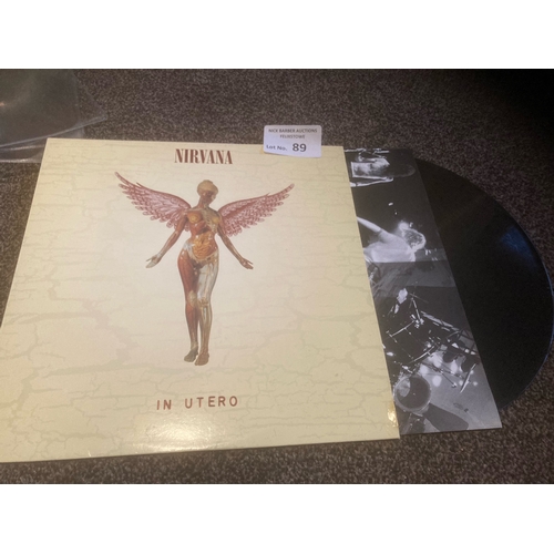 89 - Records : NIRVANA - In Utero  vinyl album GEF24536-720642 453612 1993 Grunge - in great condition