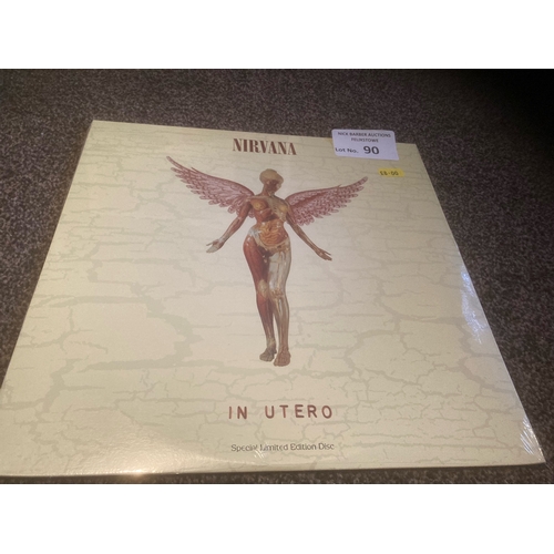 90 - Records : NIRVANA - In Utero vinyl special edition album - clear - 720642 460719 1993 US issue - gre... 