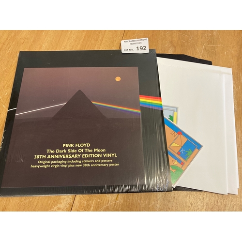 192 - Records : PINK FLOYD - The Dark Side Of The Moon - 30th Anniversary edition inc 180gram vinyl, poste... 