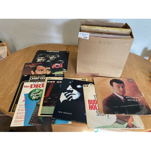 239 - Records : Box of 40+ albums 1960s inc Rock & Roll Holly, Orbison, Vincent etc & others