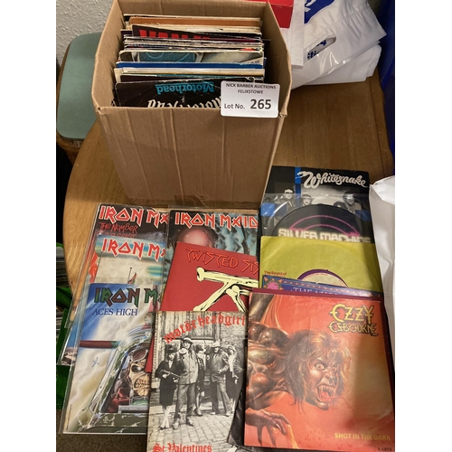 265 - Records : Heavy Metal 45s box (60+) inc Iron Maiden, Motorhead, Kiss etc