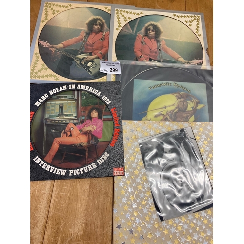 299 - Records : MARC BOLAN picture discs x5 - all good cond