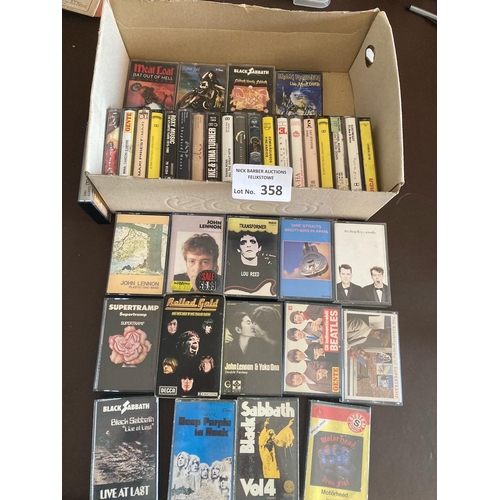 358 - Records : Cassettes - Good collection inc Rock Black Sabbath, Motorhead, Lennon, R. Stones etc - nic... 