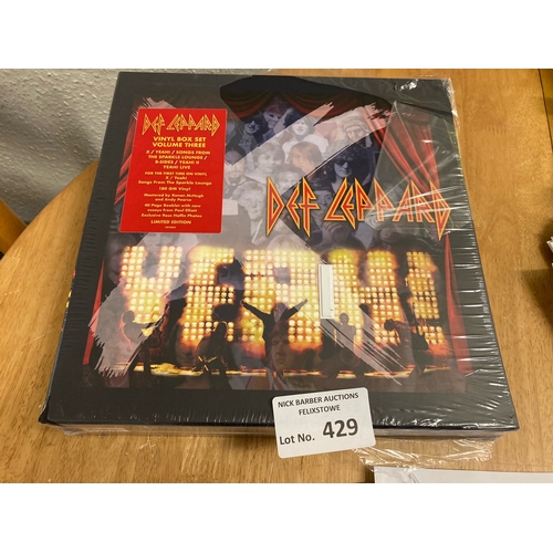 429 - Records : DEF LEPPARD - vinyl box set volume three box set - still sealed wrapping coming away