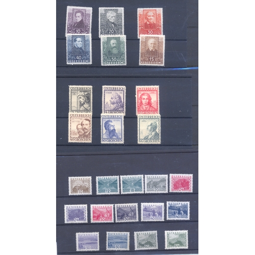 43 - Stamps : Austria Fine Mint Sel 1931 Writers SG672/7, 1932 Views SG673/691 1934 Welfare Fund SG739/44... 