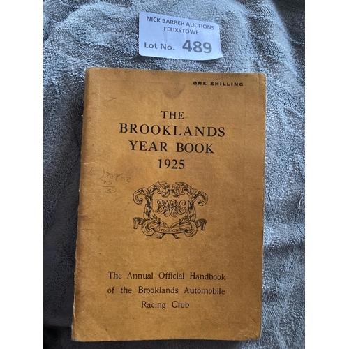 489 - Motor Racing : Brooklands - Yearbook 1925 good condition - rare booklet - 64 pages sl.grubby