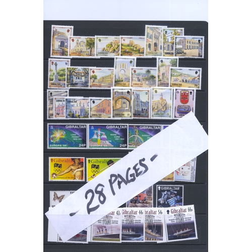 52 - Stamps : Collection GIBRALTAR Mint/Used part dealers Stock Geo V to QE strength in QE with Def Sets ... 