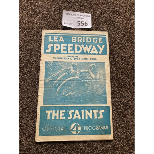 556 - Speedway : Lea Bridge - v West Ham & Wembley programme 13/07/1932 - generally good condition