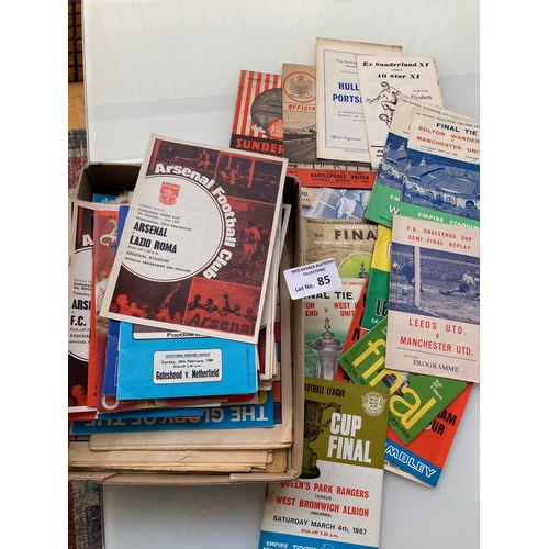 561 - Football : Football progs: mostly 60’s and 70’s including FA Cup Finals and (schoolboy) internationa... 