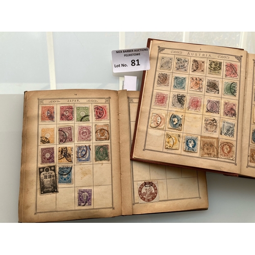 81 - Stamps : Collection of 4 old Lincoln stamp albums and contents