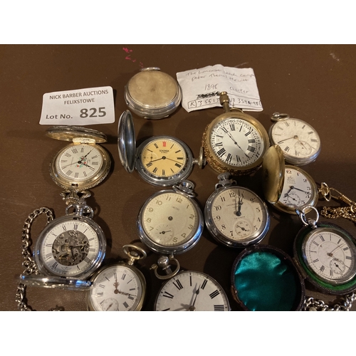 825 - Collectables : Pocket watches collection vintage lot inc Lancaster Watch Co 1898 - needs inspection ... 