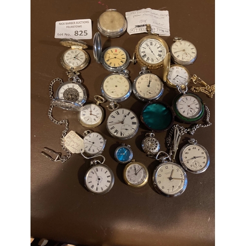 825 - Collectables : Pocket watches collection vintage lot inc Lancaster Watch Co 1898 - needs inspection ... 