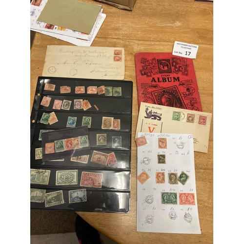 17 - Stamps : CANADA - nice box inc Newfoundland in albums, display cards, hagners, club books - some pos... 