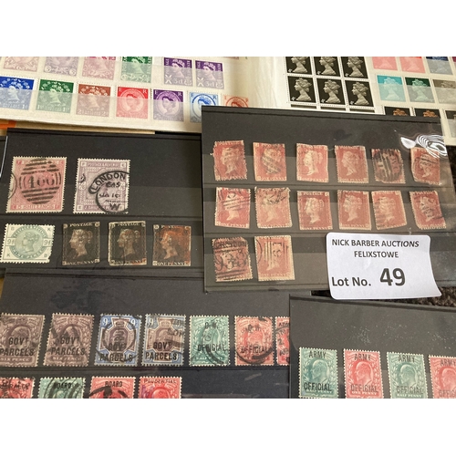 49 - Stamps : Super collection GB inc castles, gov, parcels, penny reds & 3x penny blacks