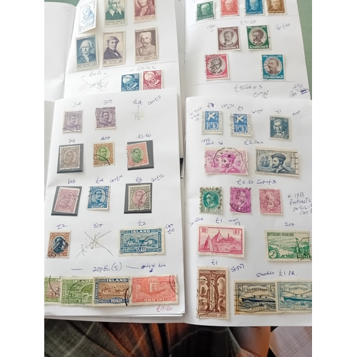 52 - Stamps : Circulated Club Books - Mainly Foreign (8) Useful France, Iceland, Germany Etc., remaining ... 