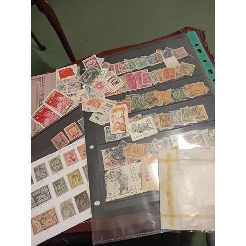 53 - Stamps : CHINA  Selection of earlier material on Album Pages, Stock Cards and Loose. Much useful and... 