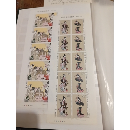 55 - Stamps : JAPAN  Two Stock books one has Defs  from c 1945 both M & U - the other Qty of  Commems & M... 