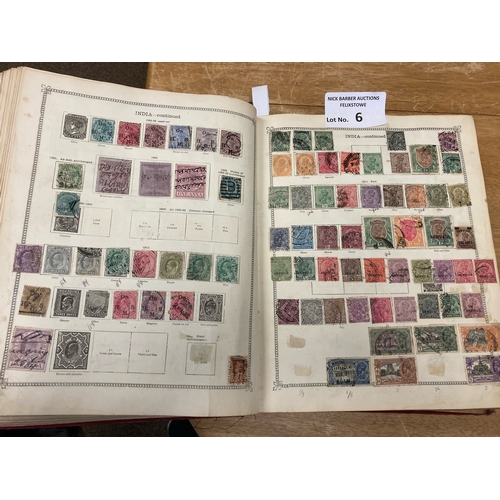 6 - Stamps : Huge heavy ideal printed album all world to 1914