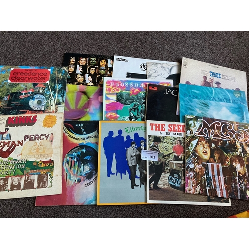 101 - Records : Psych Rock albums collection several repress but good names, general conditions decent inc... 