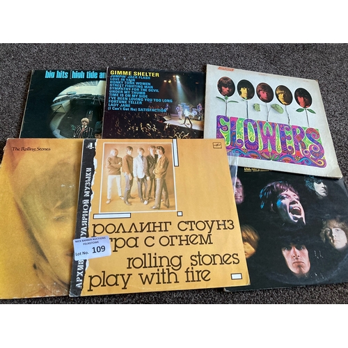 109 - Records : ROLLING STONES album collection inc Flowers, Russian Press etc - good conditions (6)