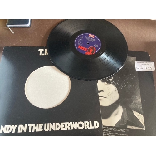 115 - Records : TRex - Dandy in The Underworld album SIGNED by Marc Bolan BLN5005 - fine condition