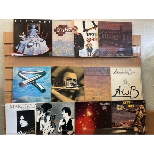 141 - Records : Rock x12 original press LPs inc Bolan/Cooper/Oldfield/Focus impressive conditions with ex ... 