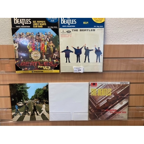 158 - Records : BEATLES (5) superb reissues LPs all unplayed, great cond inc 2x Deagostini reissues White ... 