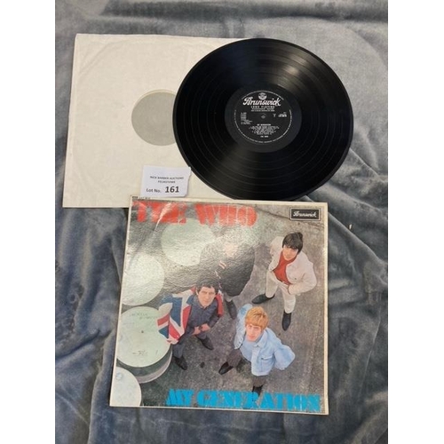 161 - Records : THE WHO - My Generation LP very 1st UK press LAT8616 on Brunswick - nice sleeve vinyl with... 