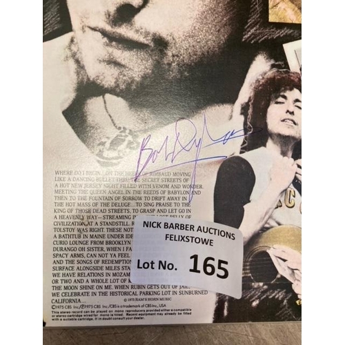 165 - Records : BOB DYLAN  - LP Desire signed in 1986 at Colston Hall Bristol, while filmed the movie Hear... 