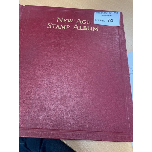 74 - Stamps : New Age Red album KGV1 A-Z nice collection - mostly short sets but some complete - fine use... 