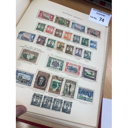 74 - Stamps : New Age Red album KGV1 A-Z nice collection - mostly short sets but some complete - fine use... 