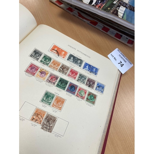 74 - Stamps : New Age Red album KGV1 A-Z nice collection - mostly short sets but some complete - fine use... 