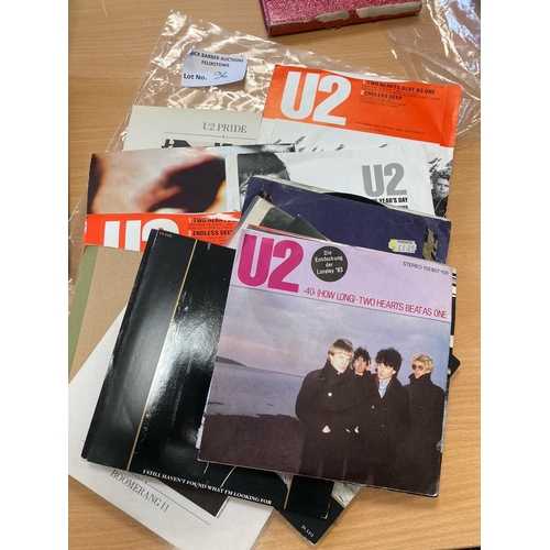 96 - Records : U2 Collection of 7'' singles many with picture sleeves