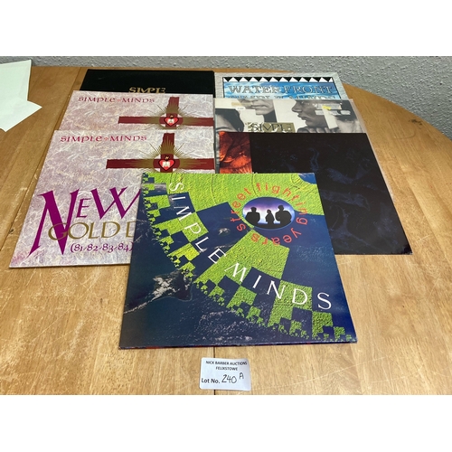 240a - Records : 9 Simple Minds albums in fine condition