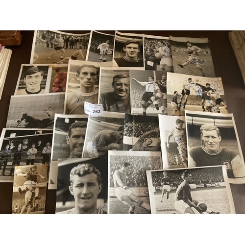 262 - Football : Autographed original press photographs 1960s various sizes 7x5/8x6 inc Man Utd, Stiles/La... 