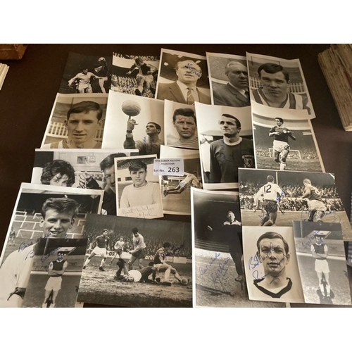 263 - Football : Autographed original press photographs 1960s various sizes 7x5 mostly inc C. Palace, Blac... 