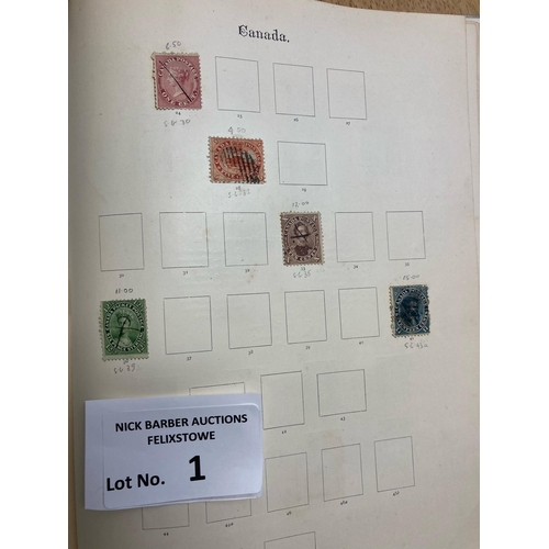 1 - Stamps : Three old Sectional Imperial stamps albums 2 x British Commonwealth and 1 x GB. Bit remaind... 