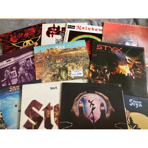 174 - Records : 22 Heavy Metal /Hard  Rock albums inc Aerosmith Saxon, Styx