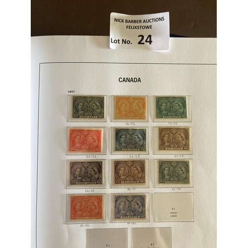 24 - Stamps : Canada 1850-1969 in Hingeless 'Davo' album inc airs,dues, 1942 & 1946 sets, 1937 set all mi... 