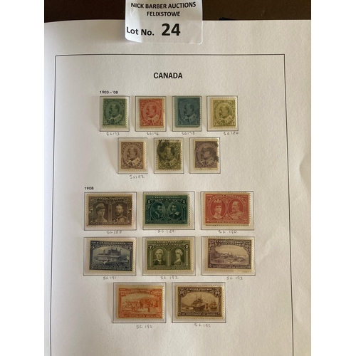 24 - Stamps : Canada 1850-1969 in Hingeless 'Davo' album inc airs,dues, 1942 & 1946 sets, 1937 set all mi... 