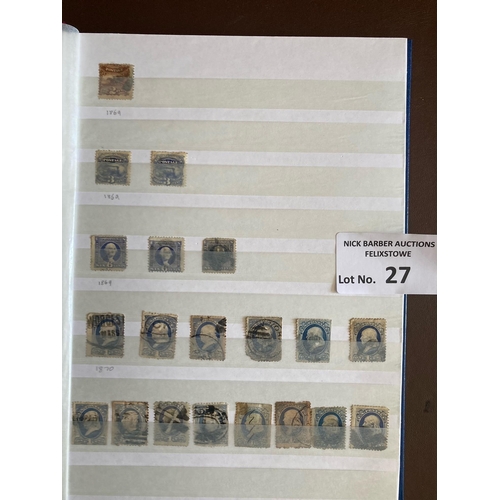 27 - Stamps : USA - super stockbook of all earlies 1851 - 1890 - really good lot