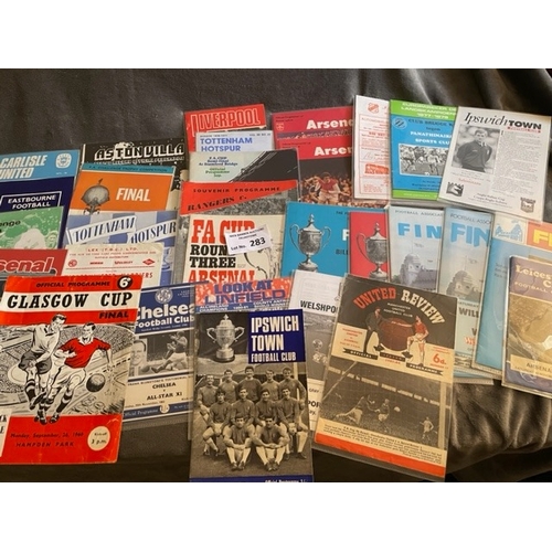 283 - Football : Large box of programmes league, non-league, cup, Intls, foreign - mostly 1960s - 100s