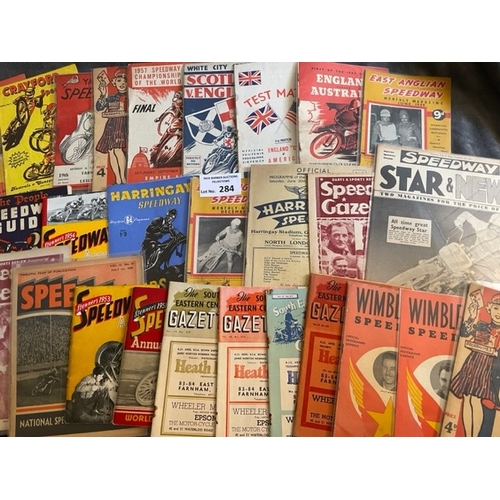 284 - Speedway : Collection of programmes inc pre/post war to modern - good lot various tracks etc (box)