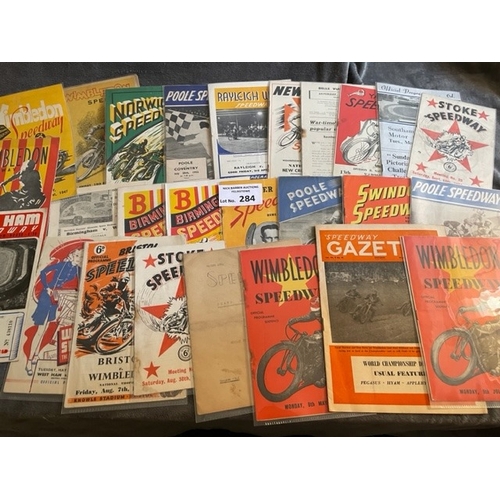 284 - Speedway : Collection of programmes inc pre/post war to modern - good lot various tracks etc (box)