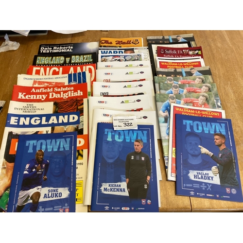 322 - Football : Large box of programmes 1960s onwards inc Internationals etc (100s)