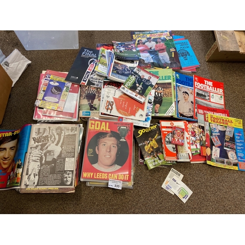 335 - Football : Large box of magazines programmes/finals etc